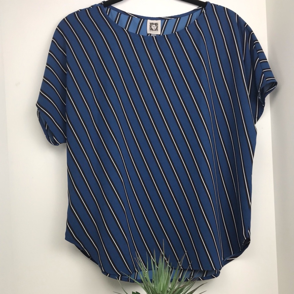 Anne Klein Double Bias Strip short sleeve Size M